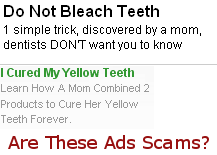 Tooth Whitening Scam Advertisements