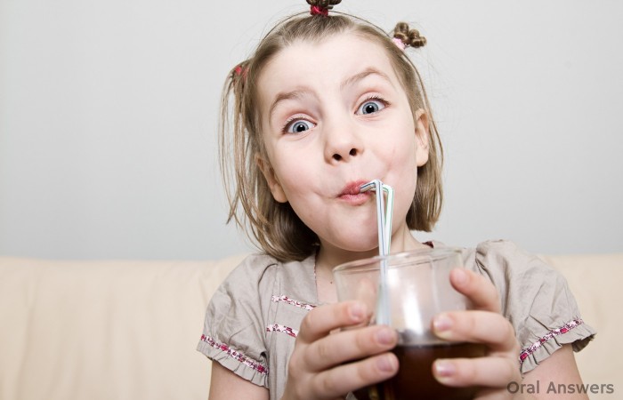 Drinking Cola Little Girl