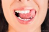 Tongue Piercing Licking Lips