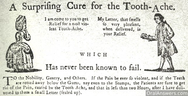 A Surprifing Toothache Cure - Dental History