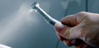 Dental Drill Spraying Water