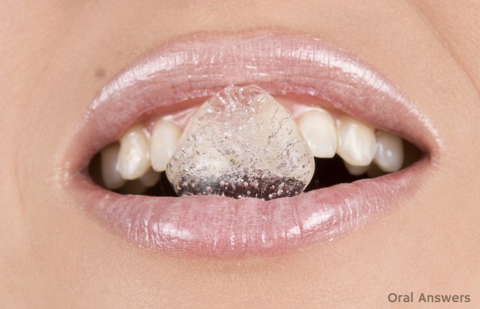 Chewing Ice Cubes Hurts Teeth