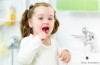 Cute Little Girl Brushing Teeth